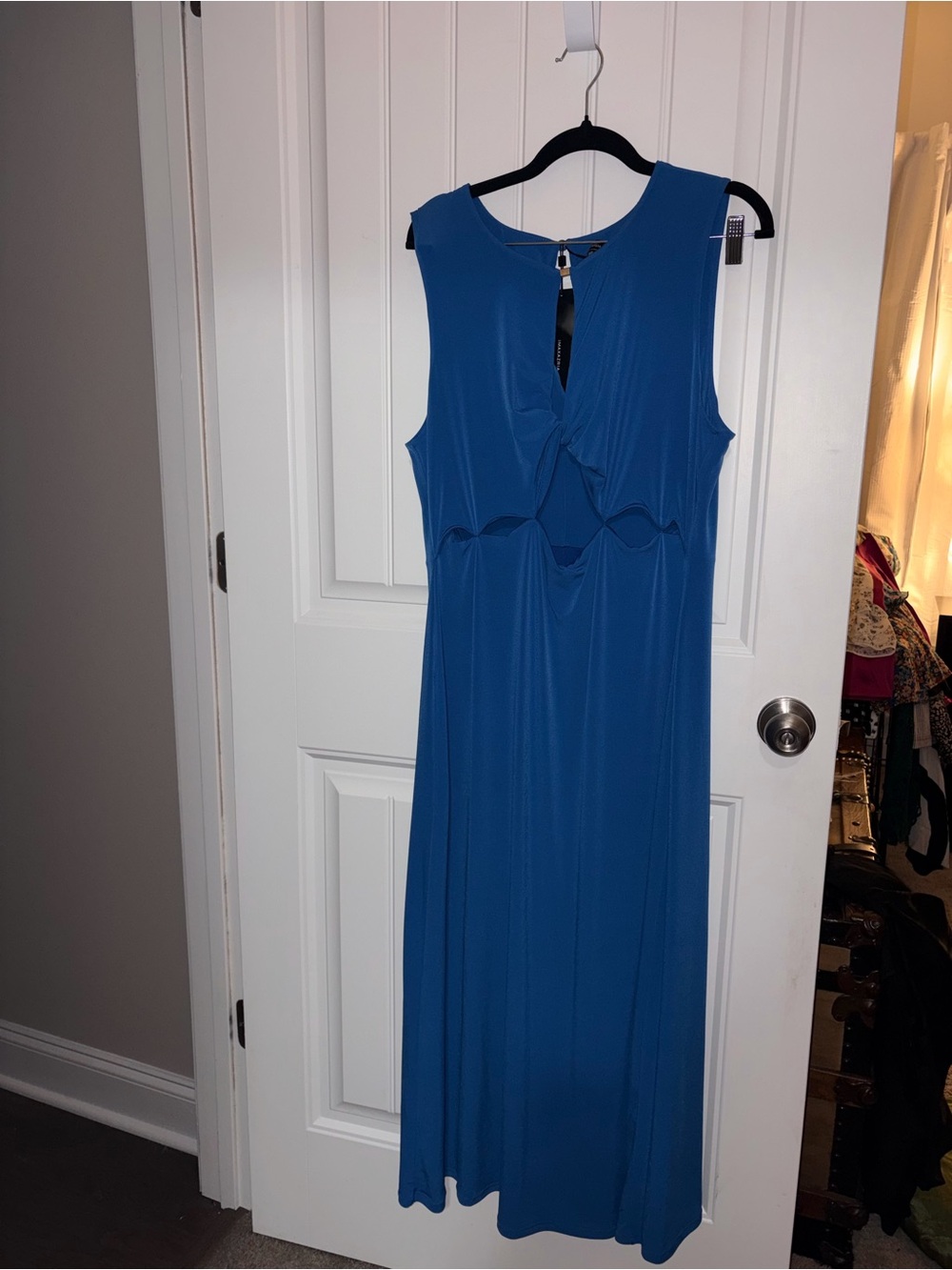 BCBG Royal Blue Sleeveless Midi Dress - Picture 2 of 5
